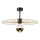 Chandelier on a pole MONTANA 1xE27/15W/230V d. 45 cm gold/black