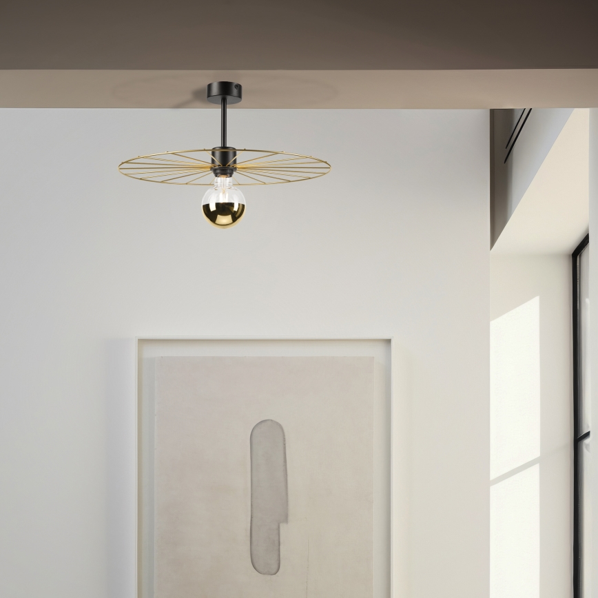 Chandelier on a pole MONTANA 1xE27/15W/230V d. 45 cm gold/black