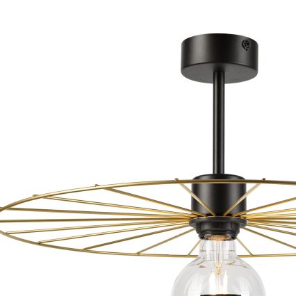Chandelier on a pole MONTANA 1xE27/15W/230V d. 45 cm gold/black