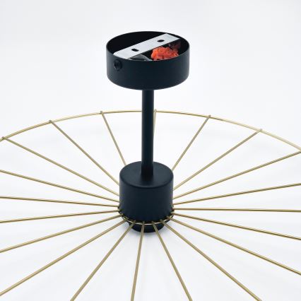 Chandelier on a pole MONTANA 1xE27/15W/230V d. 45 cm gold/black