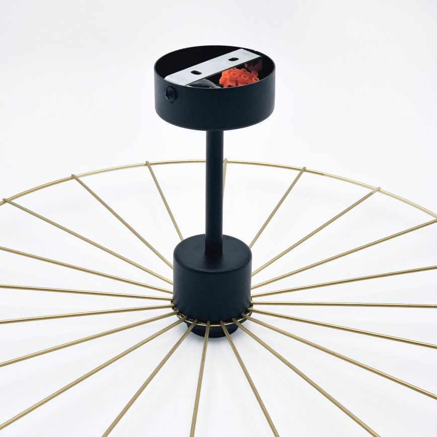 Chandelier on a pole MONTANA 1xE27/15W/230V d. 45 cm gold/black