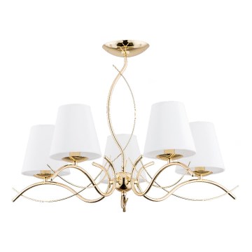 Chandelier on a pole MONZA 5xE14/10W/230V gold