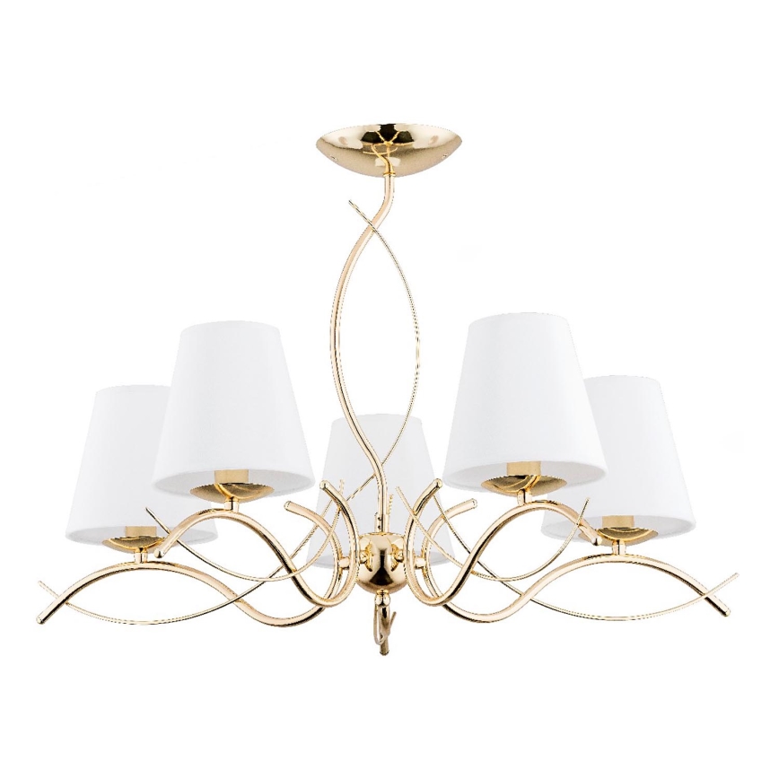 Chandelier on a pole MONZA 5xE14/10W/230V gold