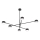 Chandelier on a pole NATSU 6xGX53/12W/230V black