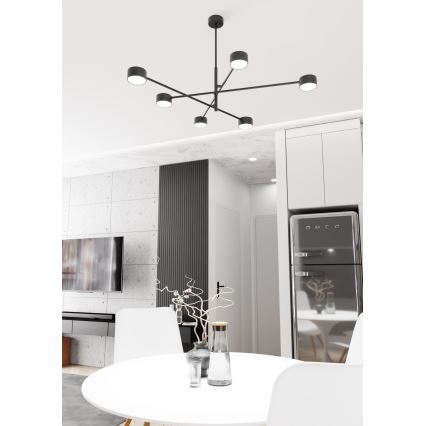 Chandelier on a pole NATSU 6xGX53/12W/230V black