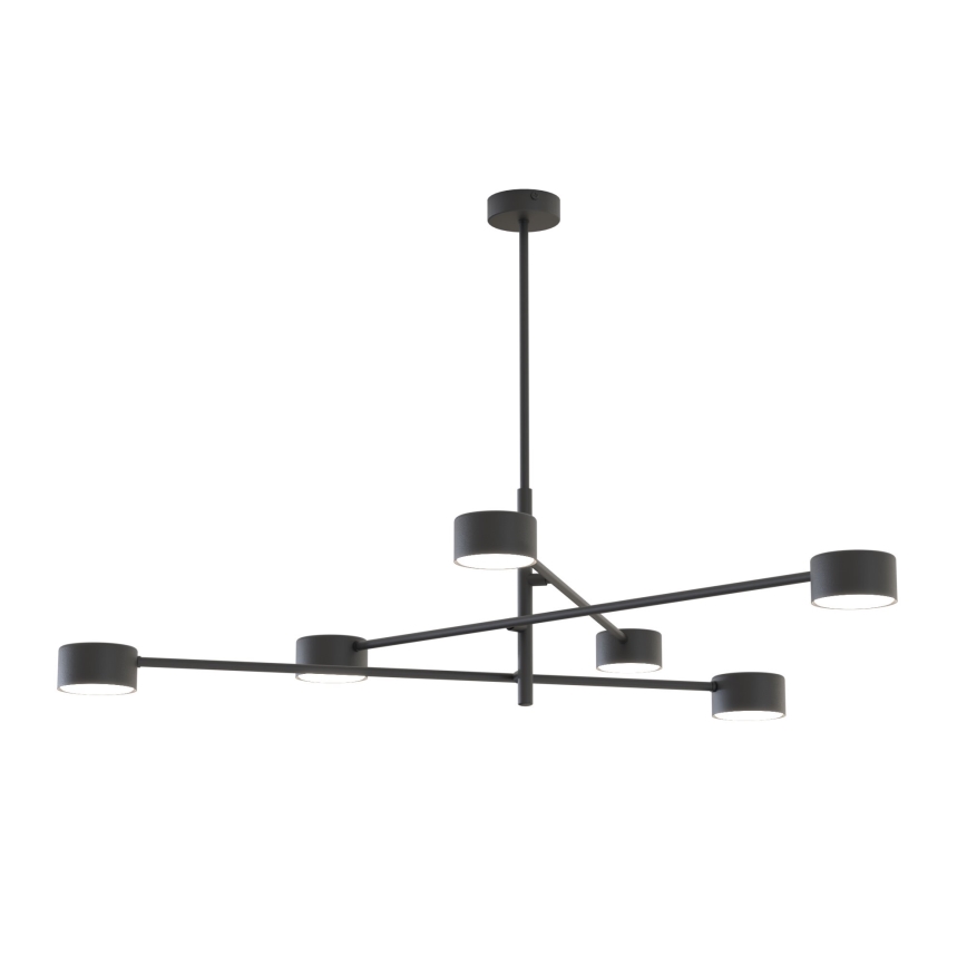 Chandelier on a pole NATSU 6xGX53/12W/230V black