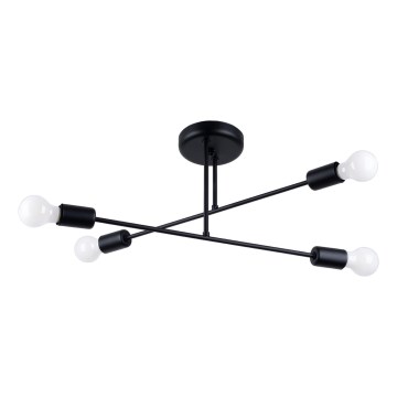 Chandelier on a pole NORAH 4xE27/15W/230V black