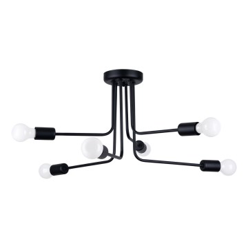 Chandelier on a pole NORAH 6xE27/15W/230V black