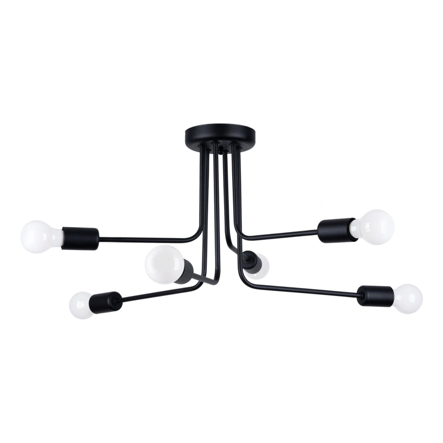 Chandelier on a pole NORAH 6xE27/15W/230V black