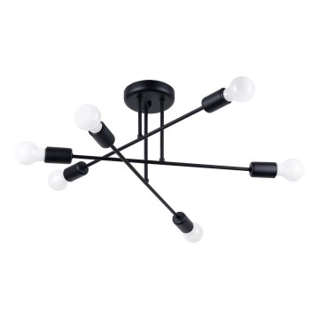 Chandelier on a pole NORAH 6xE27/15W/230V black