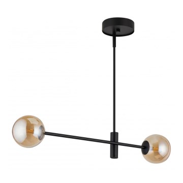 Chandelier on a pole ORO 2xG9/12W/230V black/gold