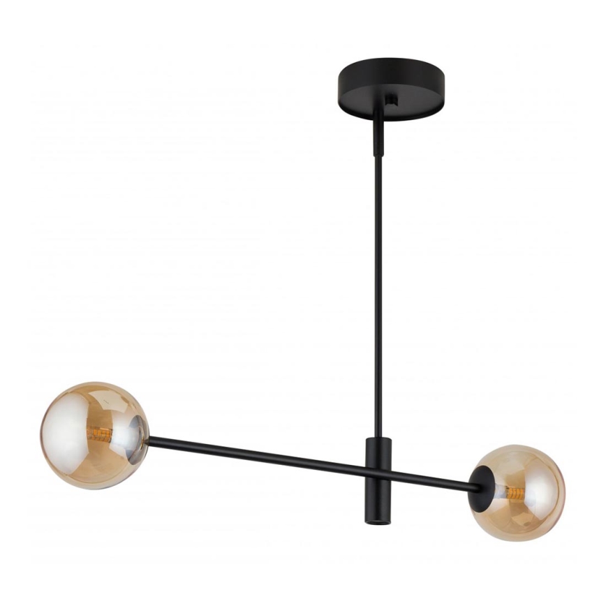 Chandelier on a pole ORO 2xG9/12W/230V black/gold