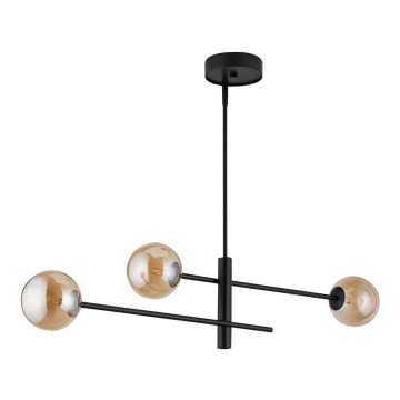 Chandelier on a pole ORO 3xG9/12W/230V black/gold