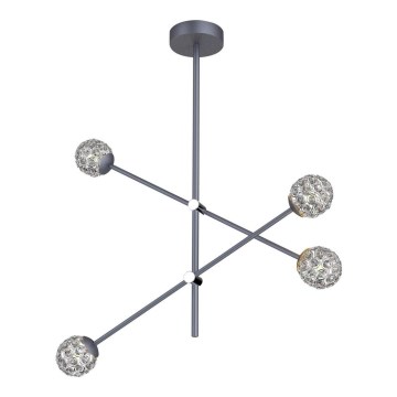 Chandelier on a pole PAKSOS 4xG9/5W/230V grey