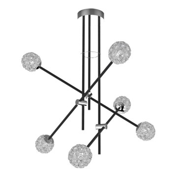 Chandelier on a pole PAKSOS 6xG9/5W/230V black