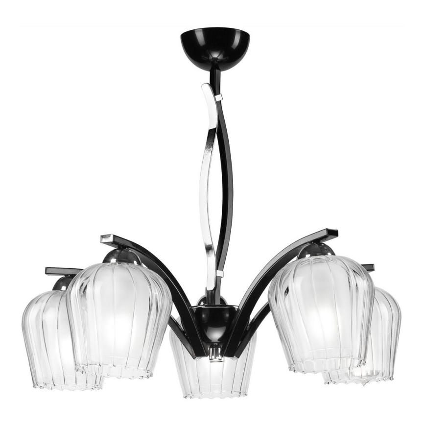 Chandelier on a pole PAULA 5xE27/60W/230V black