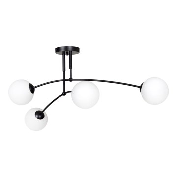 Chandelier on a pole PREGOS 4xE14/10W/230V black