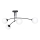 Chandelier on a pole PREGOS 4xE14/10W/230V black