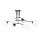 Chandelier on a pole PREGOS 6xE14/10W/230V black/white