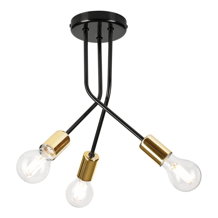 Chandelier on a pole PRIYA 3xE27/15W/230V black