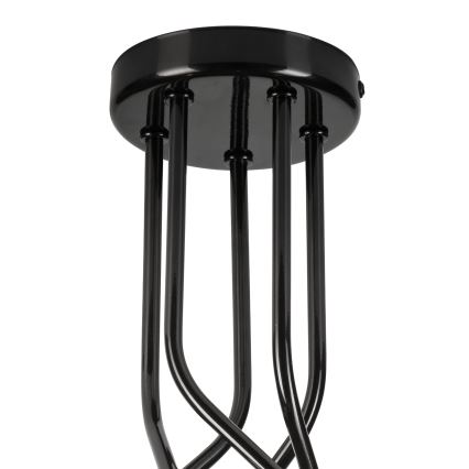 Chandelier on a pole PRIYA 5xE27/15W/230V black