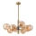 Chandelier on a pole ROLLO 8xG9/5W/230V gold/smoky beige