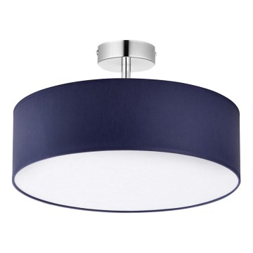 Chandelier on a pole RONDO 4xE27/15W/230V d. 40 cm blue