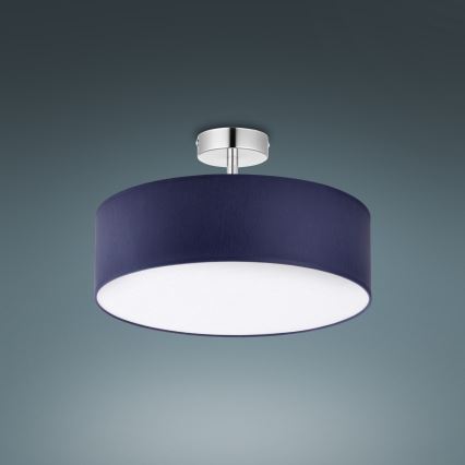 Chandelier on a pole RONDO 4xE27/15W/230V d. 40 cm blue