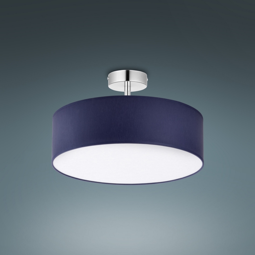 Chandelier on a pole RONDO 4xE27/15W/230V d. 40 cm blue