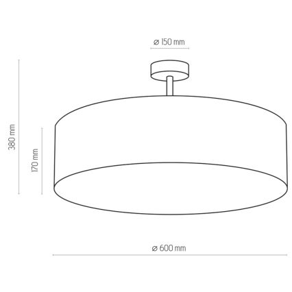 Chandelier on a pole RONDO 4xE27/15W/230V d. 60 cm beige