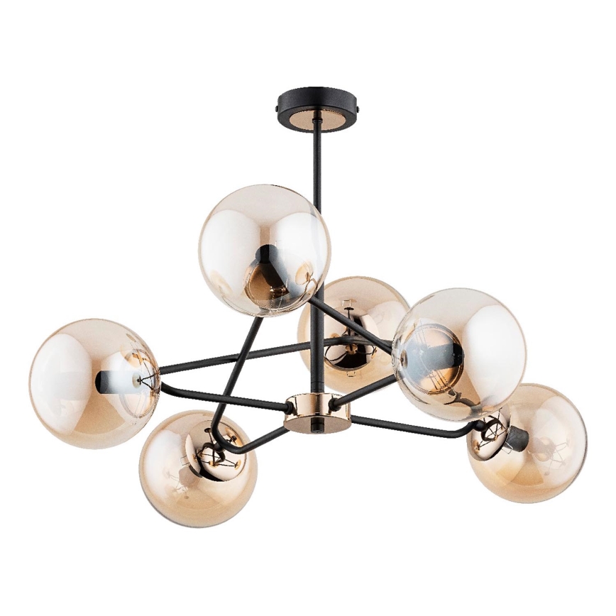 Chandelier on a pole SAGITO 6xE14/10W/230V gold