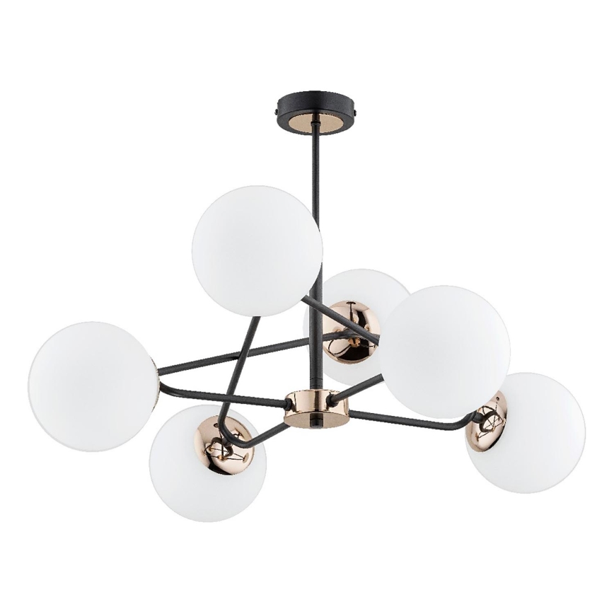 Chandelier on a pole SAGITO 6xE14/10W/230V gold