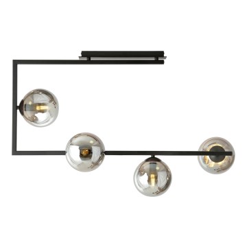 Chandelier on a pole SOMA 4xE14/10W/230V black/grey