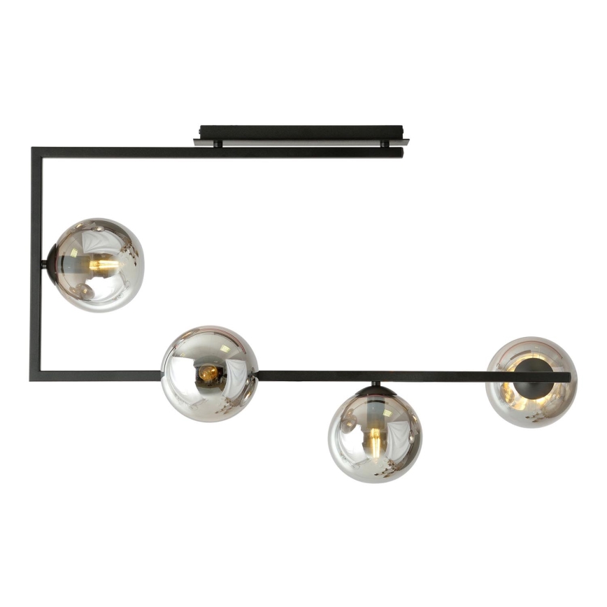 Chandelier on a pole SOMA 4xE14/10W/230V black/grey