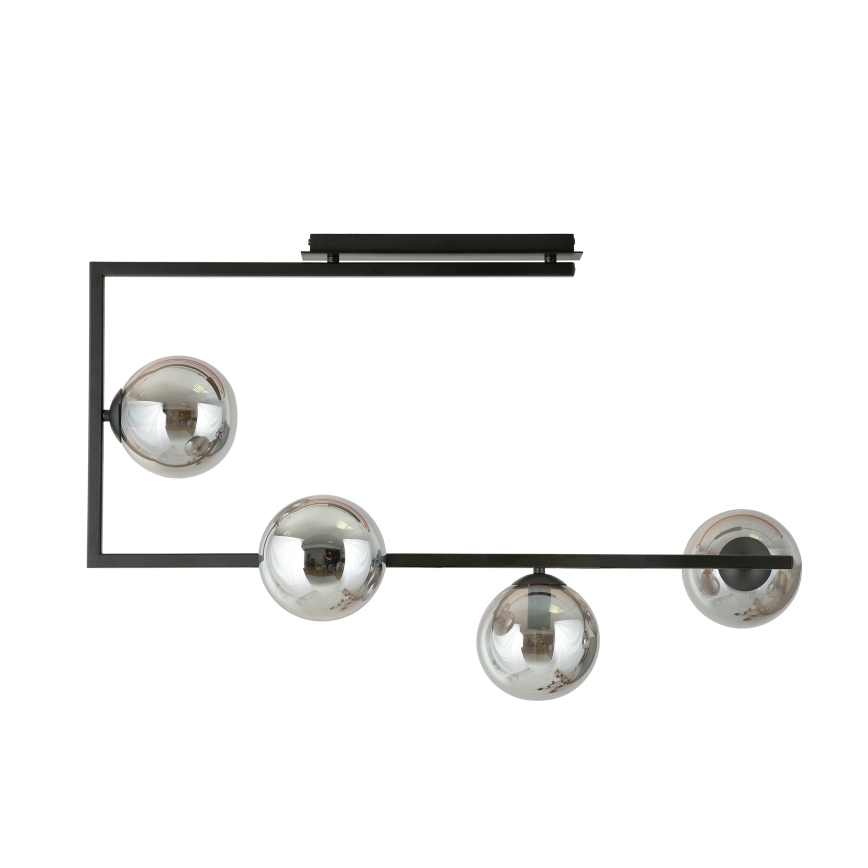 Chandelier on a pole SOMA 4xE14/10W/230V black/grey