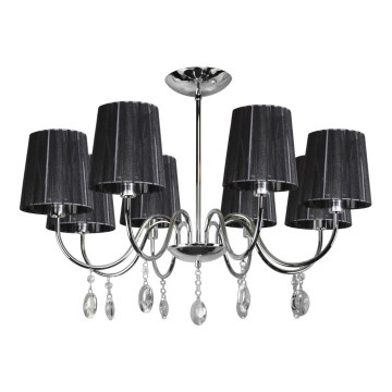 Chandelier on a pole SORENTO 8xE14/40W/230V black