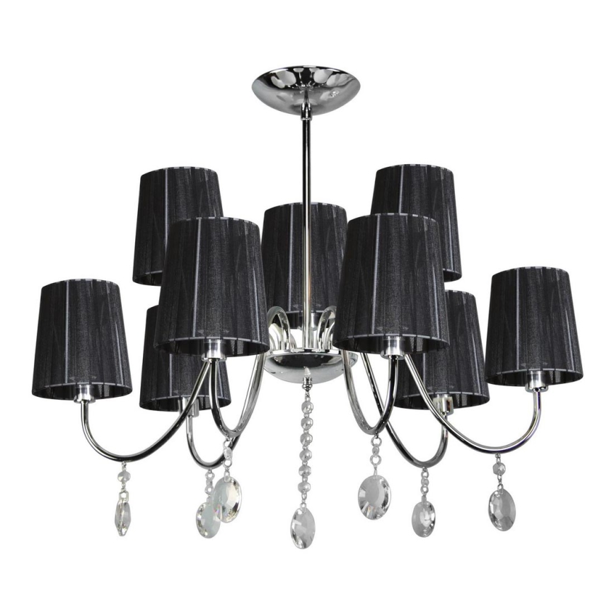 Chandelier on a pole SORENTO 9xE14/40W/230V black