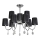 Chandelier on a pole SORENTO 9xE14/40W/230V black