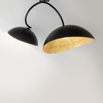 Chandelier on a pole SPACE 2xE27/60W/230V black/gold