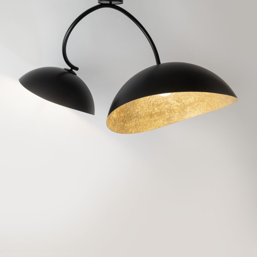 Chandelier on a pole SPACE 2xE27/60W/230V black/gold