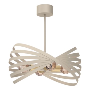 Chandelier on a pole SPARKLE 4xE27/15W/230V beige
