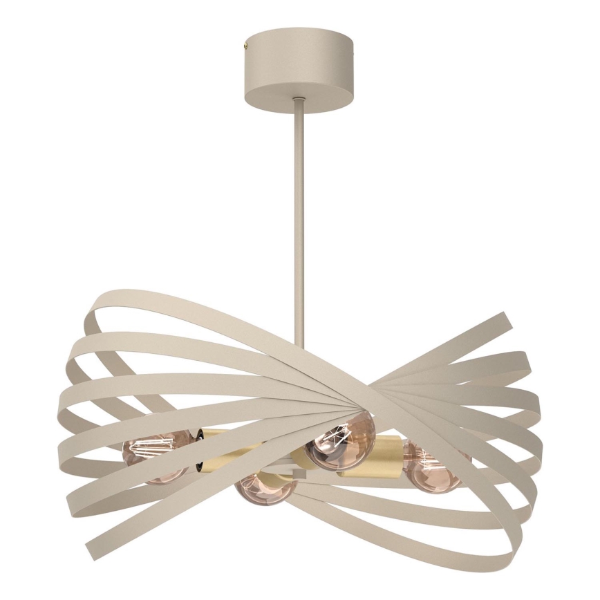 Chandelier on a pole SPARKLE 4xE27/15W/230V beige
