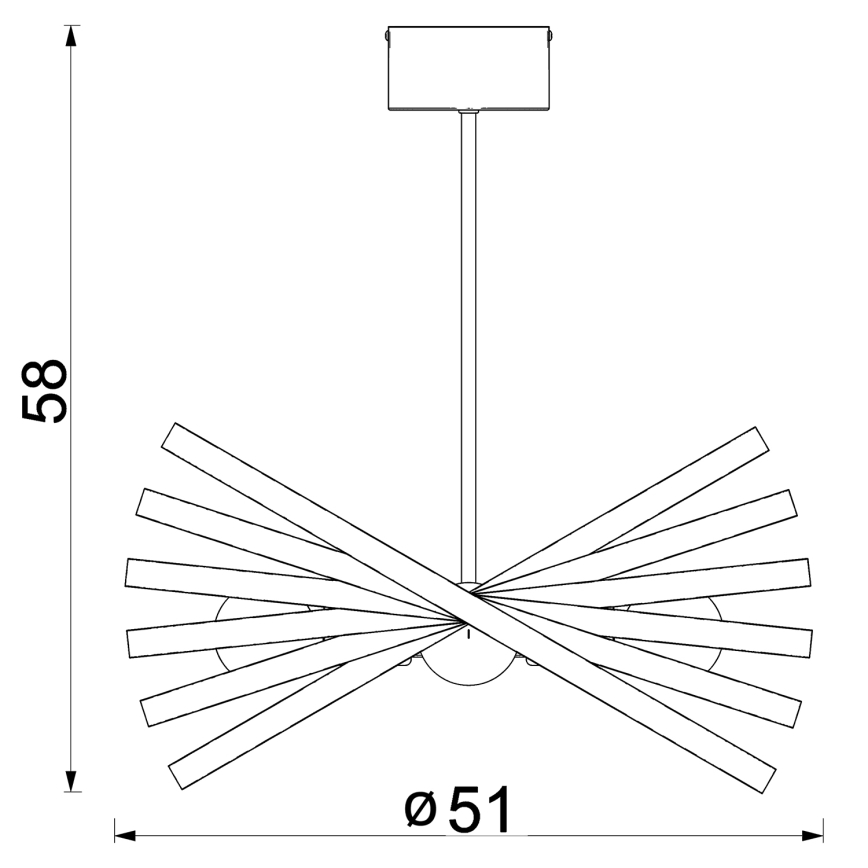 Chandelier on a pole SPARKLE 4xE27/15W/230V beige