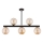 Chandelier on a pole TUKANE 5xE14/10W/230V black/gold