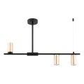 Chandelier on a pole URANOS 3xGU10/10W/230V black/gold