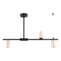 Chandelier on a pole URANOS 3xGU10/10W/230V black/gold