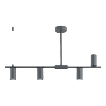 Chandelier on a pole URANOS 4xGU10/10W/230V grey