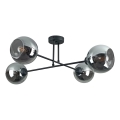 Chandelier on a pole VASCO 4xE27/60W/230V black/smoky black