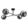 Chandelier on a pole VASCO 4xE27/60W/230V black/smoky black