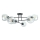 Chandelier on a pole VASCO 6xE27/60W/230V black/clear